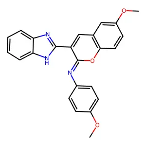 3-(1H-benzimidazol-2-yl)-6-methoxy-N-(4-methoxyphenyl)chromen-2-imine structure