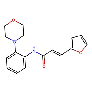 (E)-3-(furan-2-yl)-N-(2-morpholin-4-ylphenyl)prop-2-enamide structure