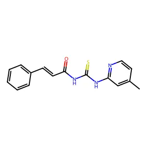 (E)-N-[(4-methylpyridin-2-yl)carbamothioyl]-3-phenylprop-2-enamide structure