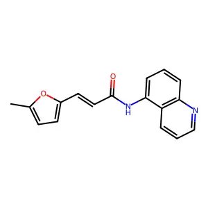 (E)-3-(5-methylfuran-2-yl)-N-quinolin-5-ylprop-2-enamide structure