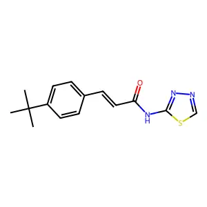 (E)-3-(4-tert-butylphenyl)-N-(1,3,4-thiadiazol-2-yl)prop-2-enamide structure