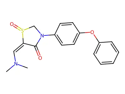5-(Dimethylaminomethylidene)-1-oxo-3-(4-phenoxyphenyl)-1,3-thiazolidin-4-one structure