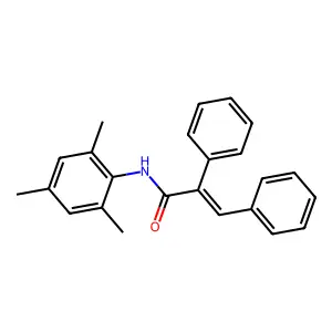 (E)-2,3-diphenyl-N-(2,4,6-trimethylphenyl)prop-2-enamide structure