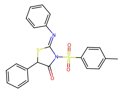 (Z)-5-phenyl-2-(phenylimino)-3-tosylthiazolidin-4-one structure