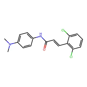 (2E)-3-(2,6-dichlorophenyl)-N-[4-(dimethylamino)phenyl]prop-2-enamide structure