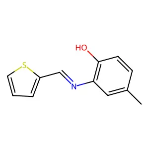 4-Methyl-2-[(2-thienylmethylene)amino]phenol structure