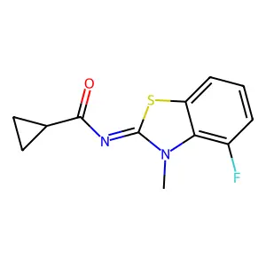 (Z)-N-(4-fluoro-3-methylbenzo[d]thiazol-2(3H)-ylidene)cyclopropanecarboxamide structure
