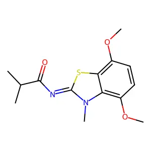(Z)-N-(4,7-dimethoxy-3-methylbenzo[d]thiazol-2(3H)-ylidene)isobutyramide structure