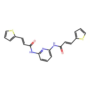 N,N'-2,6-pyridinediylbis[3-(2-thienyl)acrylamide] structure