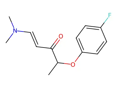 1-(Dimethylamino)-4-(4-fluorophenoxy)pent-1-en-3-one structure
