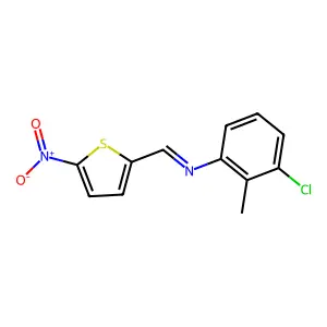 (3-Chloro-2-methylphenyl)[(5-nitro-2-thienyl)methylene]amine structure