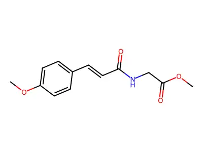 methyl N-[(2E)-3-(4-methoxyphenyl)prop-2-enoyl]glycinate structure