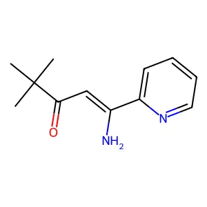 1-Amino-4,4-dimethyl-1-(2-pyridinyl)-1-penten-3-one structure