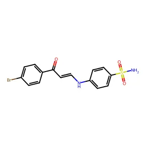 4-[3-(4-Bromo-phenyl)-3-oxo-propenylamino]-benzenesulfonamide structure