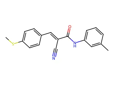 2-cyano-N-(3-methylphenyl)-3-[4-(methylsulfanyl)phenyl]prop-2-enamide structure