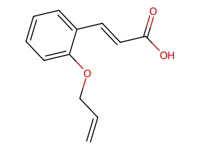 (2E)-3-[2-(prop-2-en-1-yloxy)phenyl]prop-2-enoic acid structure