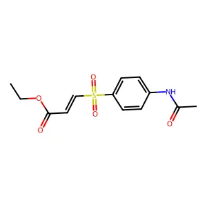 ethyl (E)-3-(4-acetamidophenyl)sulfonylprop-2-enoate structure