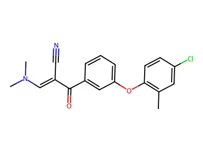 2-[3-(4-Chloro-2-methylphenoxy)benzoyl]-3-(dimethylamino)prop-2-enenitrile structure
