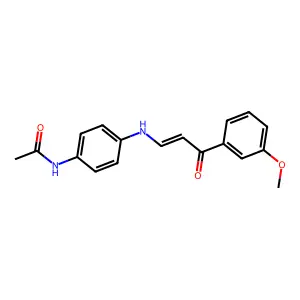 N-[4-[[(E)-3-(3-methoxyphenyl)-3-oxoprop-1-enyl]amino]phenyl]acetamide structure