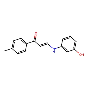 (2E)-3-[(3-hydroxyphenyl)amino]-1-(4-methylphenyl)prop-2-en-1-one structure