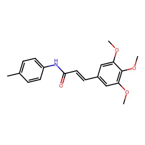 (E)-N-(4-methylphenyl)-3-(3,4,5-trimethoxyphenyl)prop-2-enamide structure