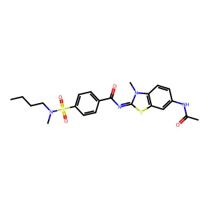 N-(6-acetamido-3-methyl-1,3-benzothiazol-2-ylidene)-4-[butyl(methyl)sulfamoyl]benzamide structure