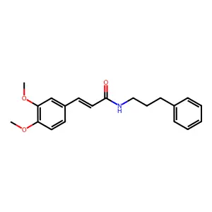 3-(3,4-dimethoxyphenyl)-N-(3-phenylpropyl)acrylamide structure