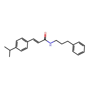 3-(4-isopropylphenyl)-N-(3-phenylpropyl)acrylamide structure