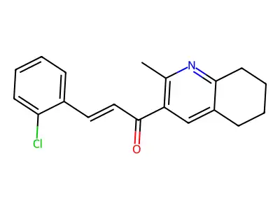 3-(2-Chlorophenyl)-1-(2-methyl-5,6,7,8-tetrahydro-3-quinolinyl)-2-propen-1-one structure