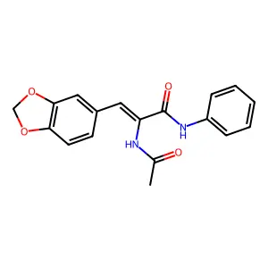 2-Acetylamino-3-benzo[1,3]dioxol-5-yl-N-phenyl-acrylamide structure