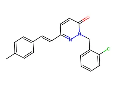 2-[(2-Chlorophenyl)methyl]-6-[2-(4-methylphenyl)ethenyl]pyridazin-3-one structure