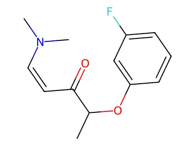1-(Dimethylamino)-4-(3-fluorophenoxy)pent-1-en-3-one structure