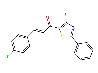 3-(4-Chlorophenyl)-1-(4-methyl-2-phenyl-1,3-thiazol-5-yl)prop-2-en-1-one structure