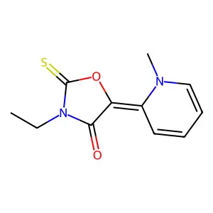 3-Ethyl-5-(1-methyl-1H-pyridin-2-ylidene)-2-thioxo-oxazolidin-4-one structure