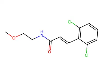 3-(2,6-dichlorophenyl)-N-(2-methoxyethyl)acrylamide structure