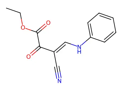 Ethyl 3-cyano-2-oxo-4-(phenylamino)but-3-enoate structure