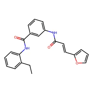 N-(2-ethylphenyl)-3-[[(E)-3-(furan-2-yl)prop-2-enoyl]amino]benzamide structure
