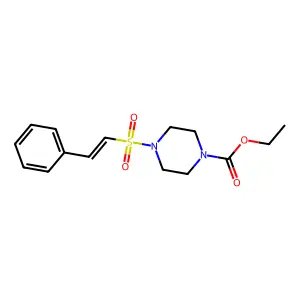 Ethyl 4-(2-phenylethenesulfonyl)piperazine-1-carboxylate structure