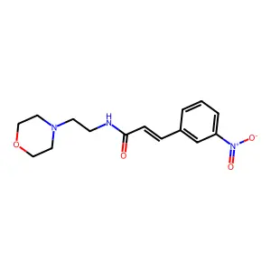 (E)-N-(2-morpholin-4-ylethyl)-3-(3-nitrophenyl)prop-2-enamide structure