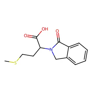 (S)-4-(methylthio)-2-(1-oxoisoindolin-2-yl)butanoic acid structure