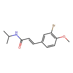 3-(3-bromo-4-methoxyphenyl)-N-isopropylacrylamide structure