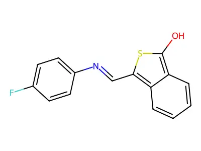 3-[(4-fluoroanilino)methylene]-2-benzothiophen-1(3H)-one structure