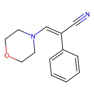 (2E)-3-(morpholin-4-yl)-2-phenylprop-2-enenitrile structure