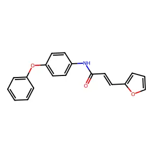 (2E)-3-(furan-2-yl)-N-(4-phenoxyphenyl)prop-2-enamide structure