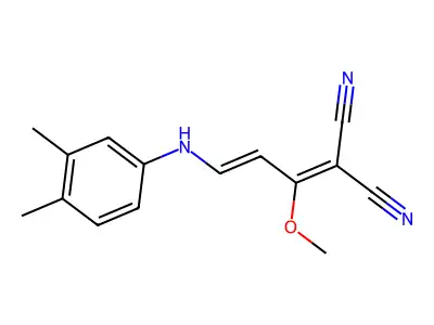2-{3-[(3,4-Dimethylphenyl)amino]-1-methoxyprop-2-en-1-ylidene}propanedinitrile structure
