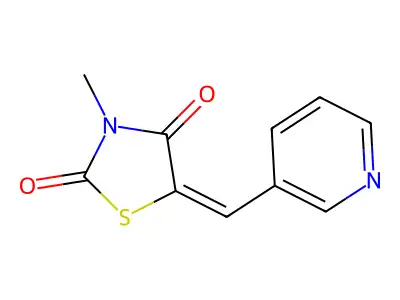 3-Methyl-5-(pyridin-3-ylmethylidene)-1,3-thiazolidine-2,4-dione structure