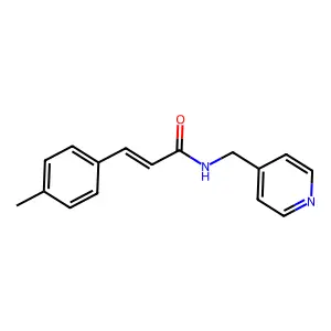 3-(4-methylphenyl)-N-(4-pyridinylmethyl)acrylamide structure