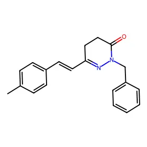 2-Benzyl-6-[2-(4-methylphenyl)ethenyl]-4,5-dihydropyridazin-3-one structure