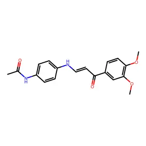 N-{4-[3-(3,4-Dimethoxy-phenyl)-3-oxo-propenylamino]-phenyl}-acetamide structure