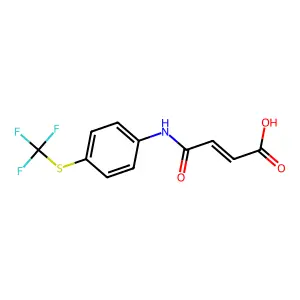 (E)-4-oxo-4-[4-(trifluoromethylsulfanyl)anilino]but-2-enoic acid structure